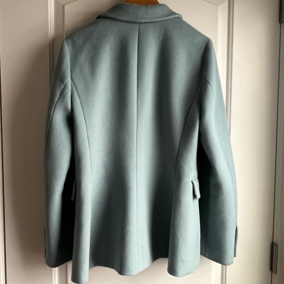 LoveShackFancy Lula Wool Blend Blazer Coat Robin’s Egg Blue - Crystal Buttons- 6 - Picture 5 of 15